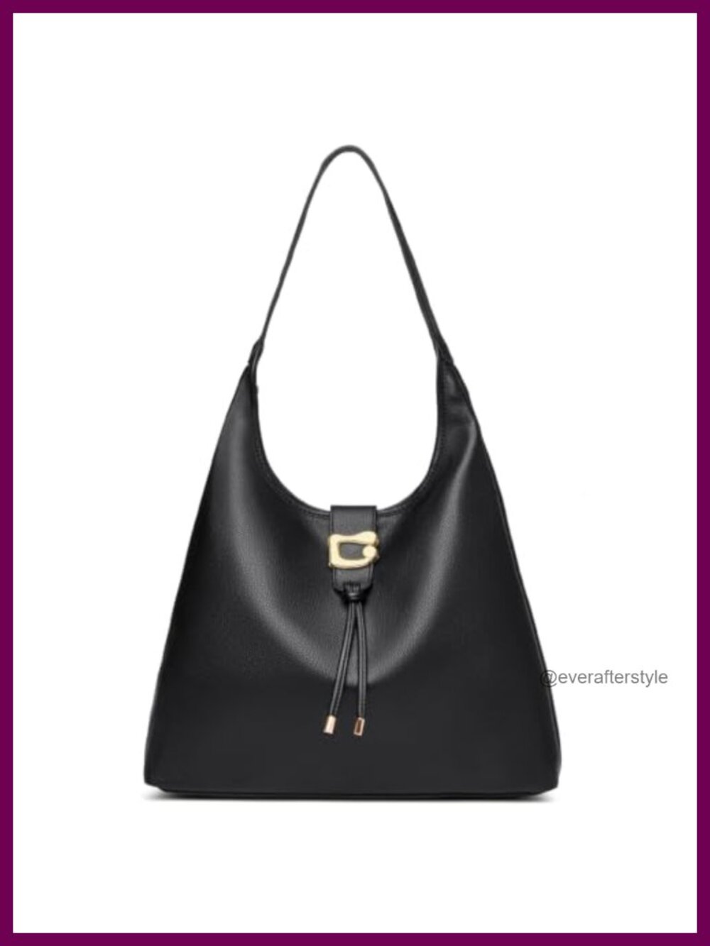 Slouchy Hobo Shoulder Bag Vegan Leather Large Zipper Tassel Purse